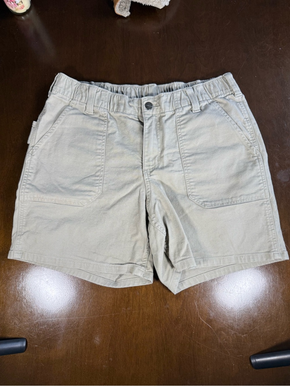 Carhartt Women's Relaxed Fit Beige Cargo Shorts